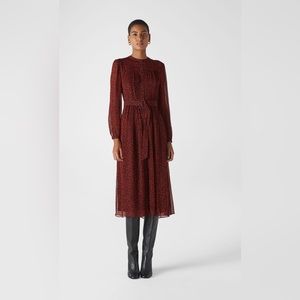 Whistles Bethany Mini Ikat Print Belted Dress